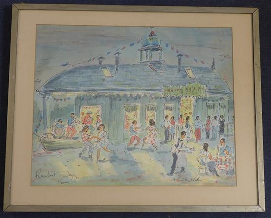 Michael Blake River boat jazz, France 42 x 52cm